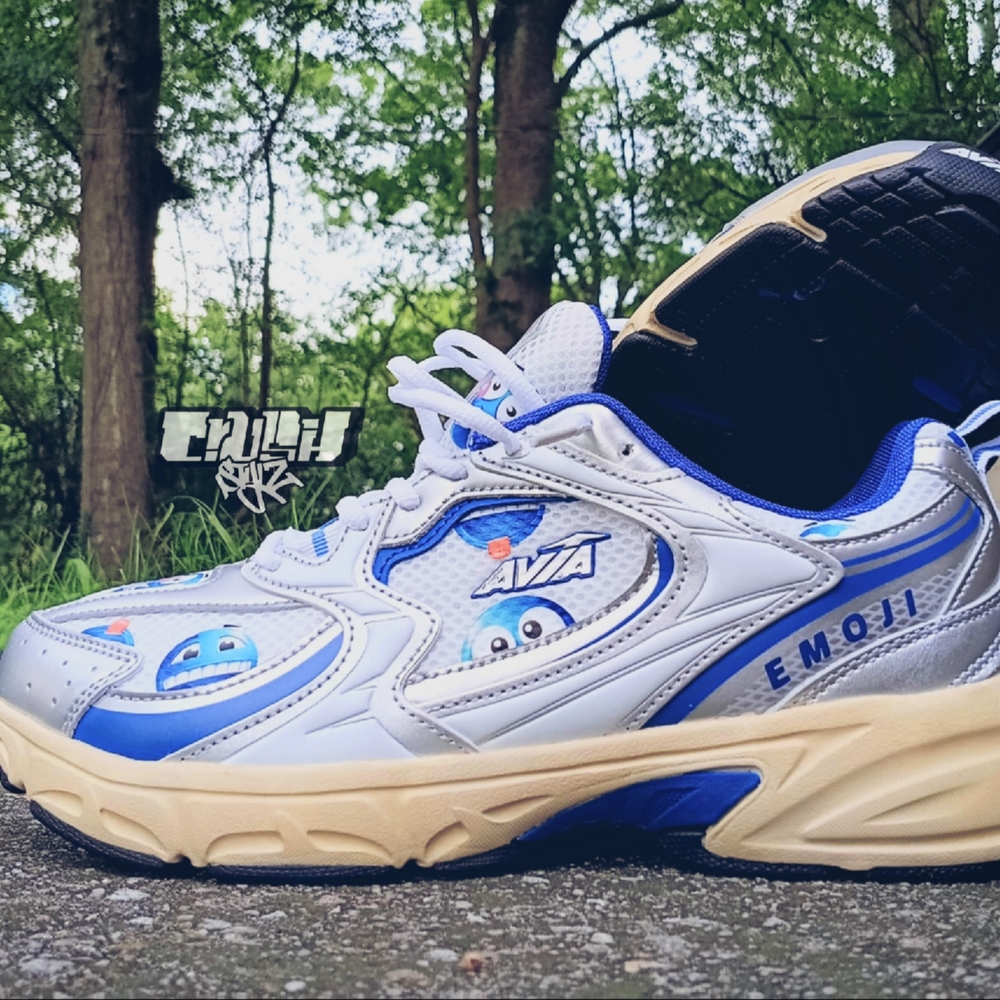 Men's Blue and White Sneakers